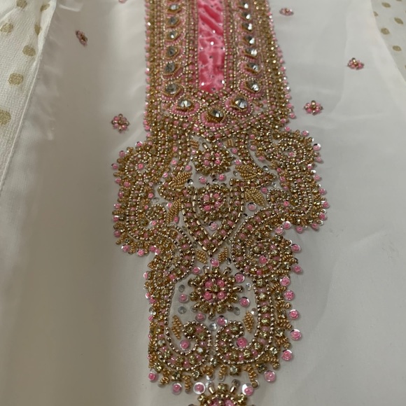 White desi Pakistani Indian full outfit - Picture 3 of 3